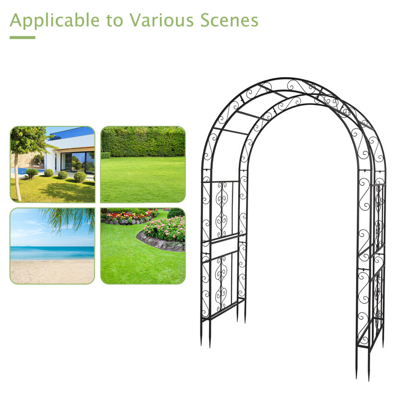 52.1" W x 22.8" D Arbor, Black