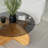 Modern Coffee Table, Oak Color, 29.5 x 13.8 x 29.5 inches | 100% Tempered Glass Top, 100% Solid Pine Wood Frame | Stylish and Durable Design for Living Room, Elegant Centerpiece for Any Home Decor-1478821816-1478821819