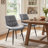 Emsley Faux Leather Upholstered Dining Chair Armless Side Chair with Metal Legs-1553213811
