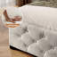 Grand espace de rangement grand lit, DEL, plateforme tapissier, 4 tiroirs