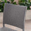 Ensemble de 2 tabourets de bar 29 po en rotin PE sans accoudoirs, gris-349396025