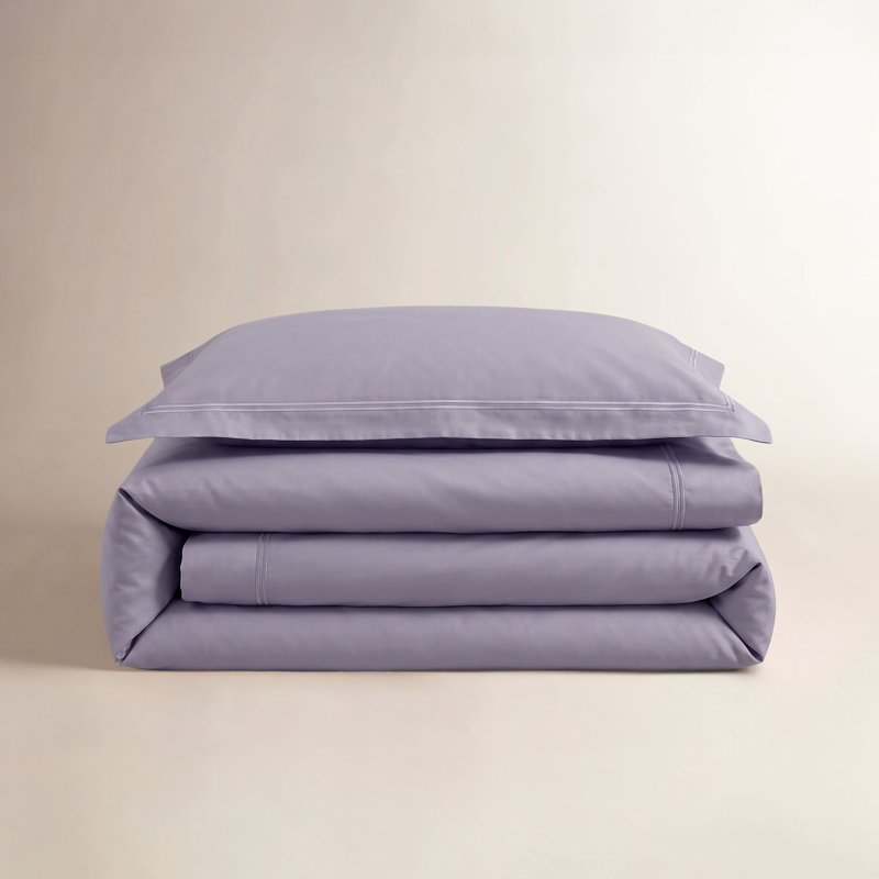 Azalia Cotton Duvet Cover Set, Twin, Amethyst