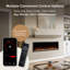 Highmark 60" Recessed or Wall Mounted Electric Fireplace Heater, 10 Flame Colours, Google & Alexa Compatible, Logs & Crystals, Remote Control-1455600307