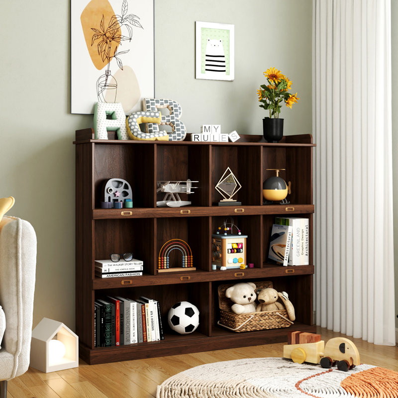 10-Shelf Bookcase, Brun