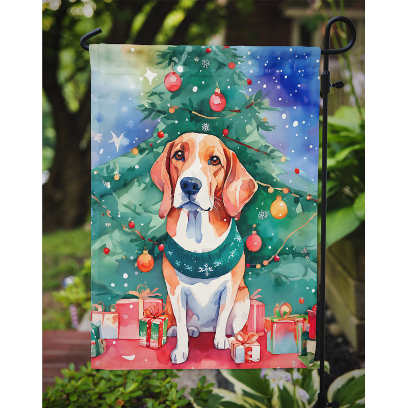 Polyester double face Noël, H 15,5 po x l 11,25 po