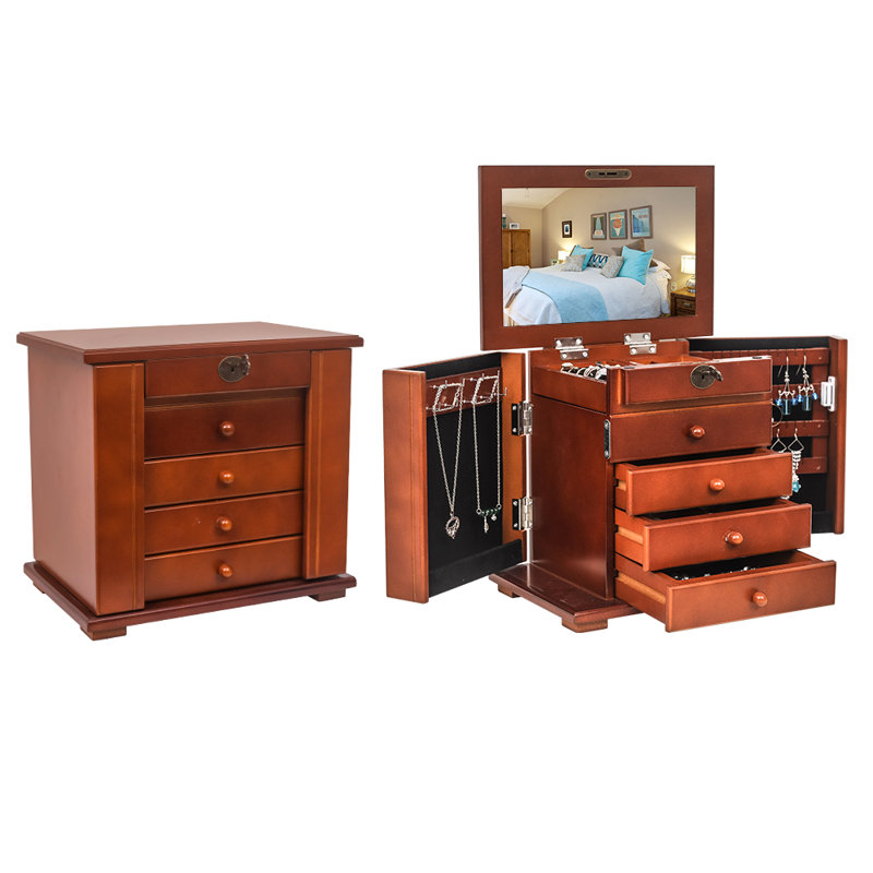Armoire à bijoux avec Miroir williamrebridge, Brun