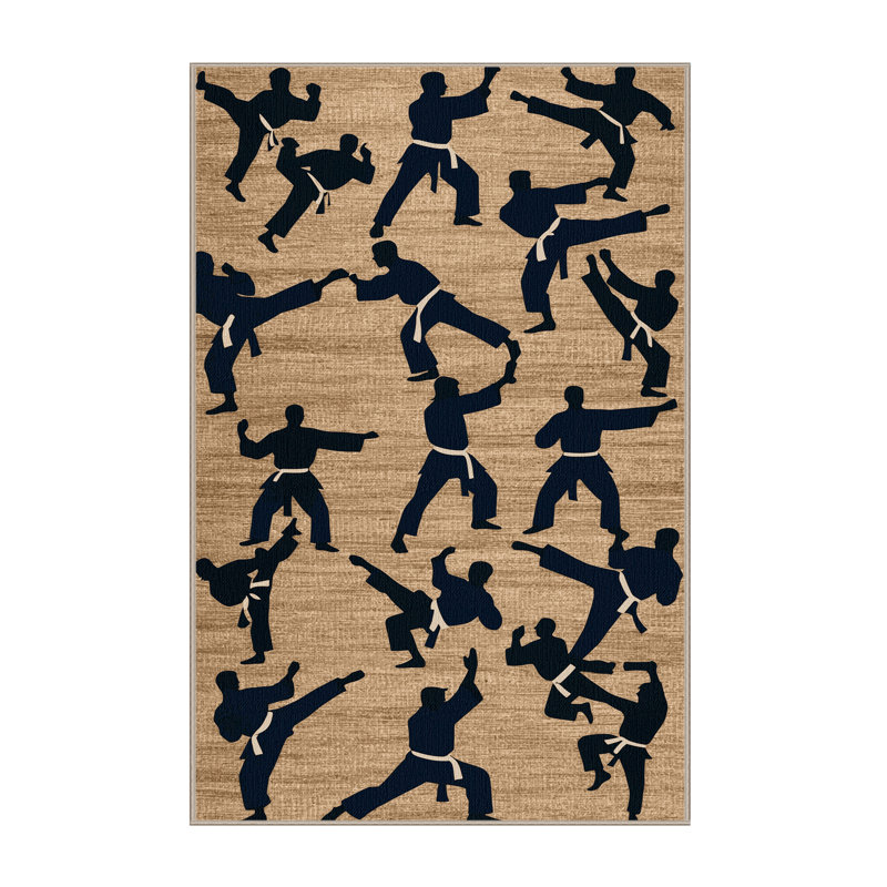  Tapis lavable Karaté Sports, Rectangulaire 2 pi x 3 pi