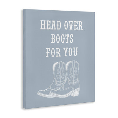 Art mural sur toile "Head over bottes for you" par Daphne Polselli