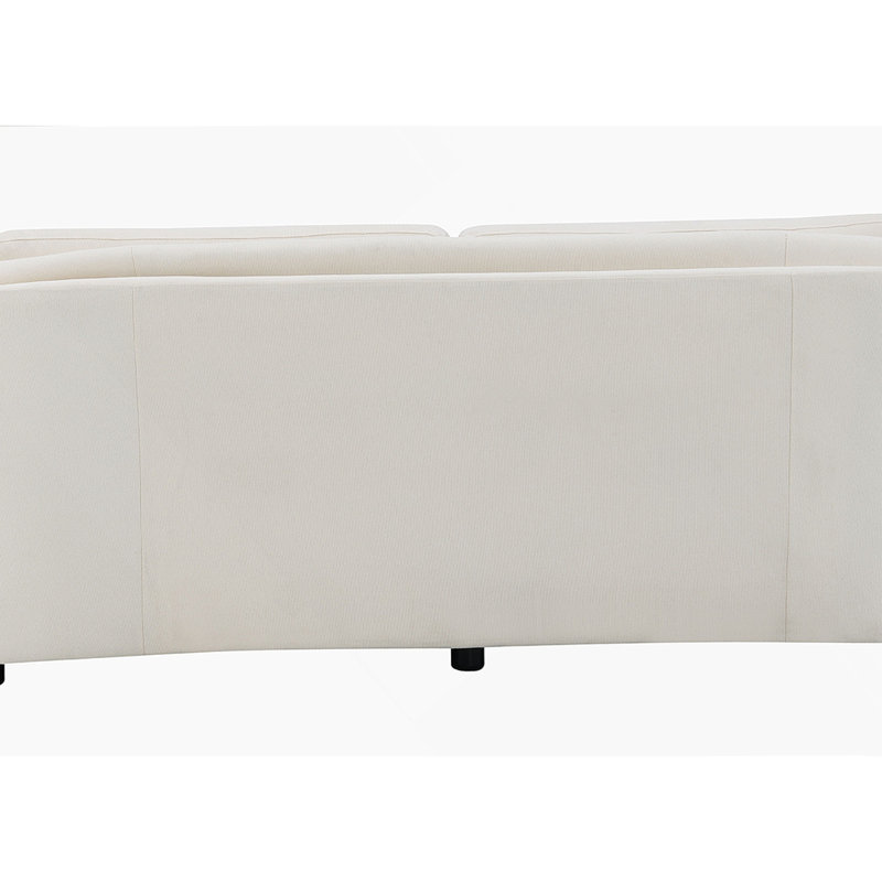 Ensemble de salon en lin beige 3 pièces avec assise confortable et fabrication durable Mariko, parfait pour les maisons modernes