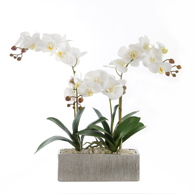 Orchid Faux Floral Arrangement in Pot