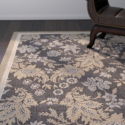 Flatweave Floral Indoor / Outdoor Rug