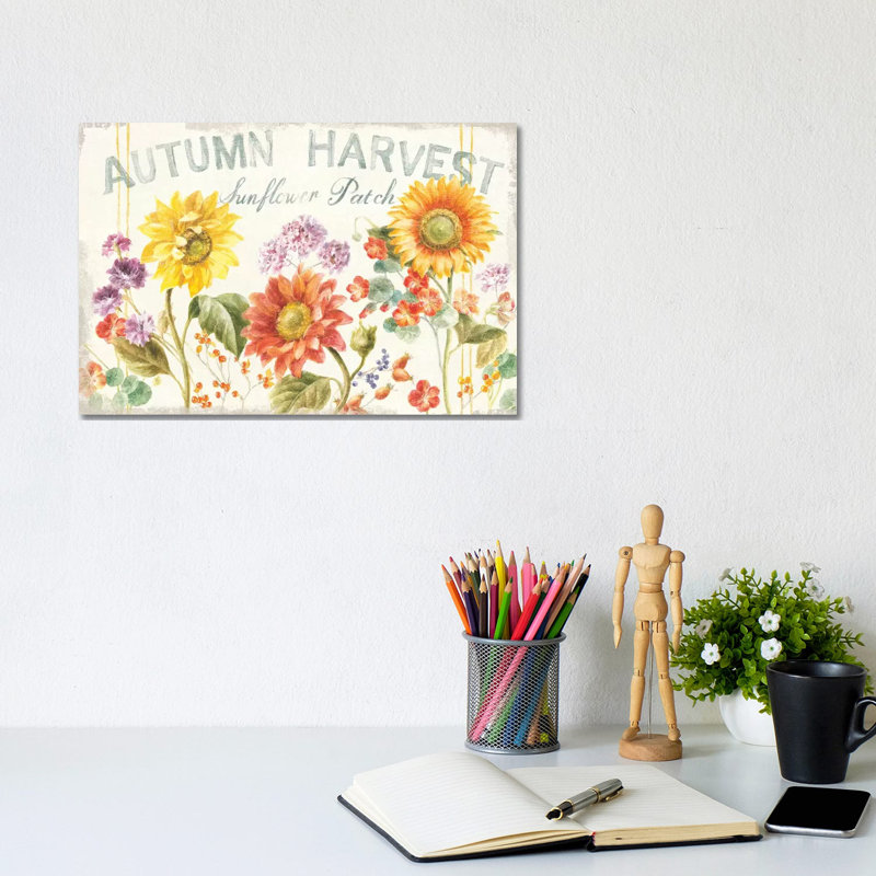 Floursack Autumn IX by Danhui Nai - Wrapped Canvas Gallery-Wrapped Canvas Giclée, 20.32 cm H x 30.48 cm W