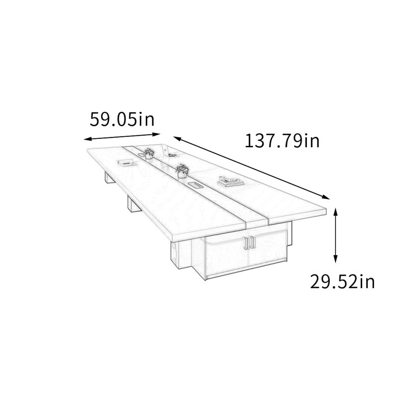Onstad, H 29,52 po x L 137,79 po x l 59,05 po