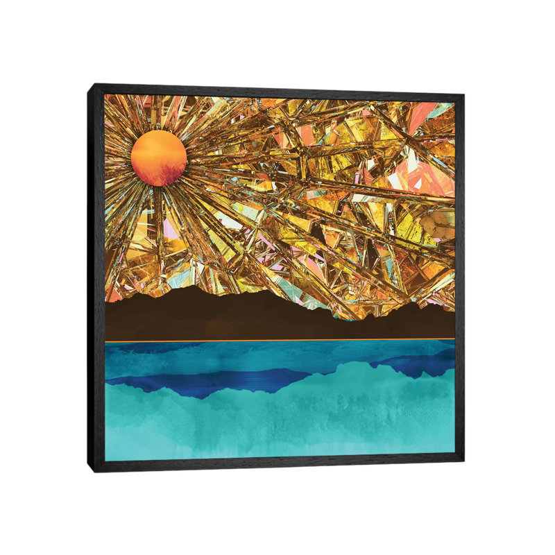 Fractured Sky - Print on Canvas, Black Framed, 66.04 cm H x 66.04 cm W