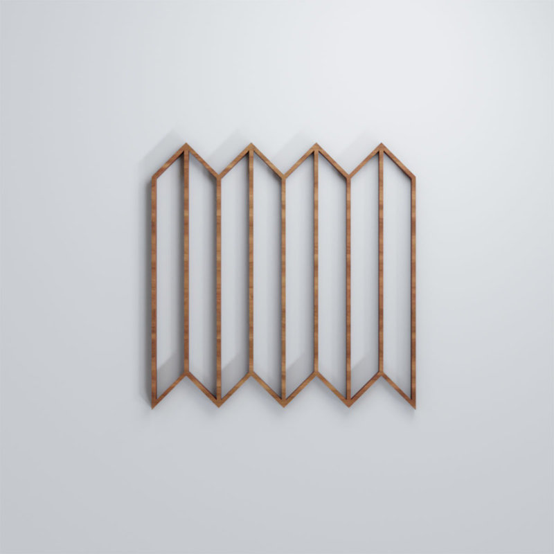 Panneaux muraux décoratifs en bois Conroe, Noyer, H 7 3/8 po x l 7 3/8 po x P 3/8 po