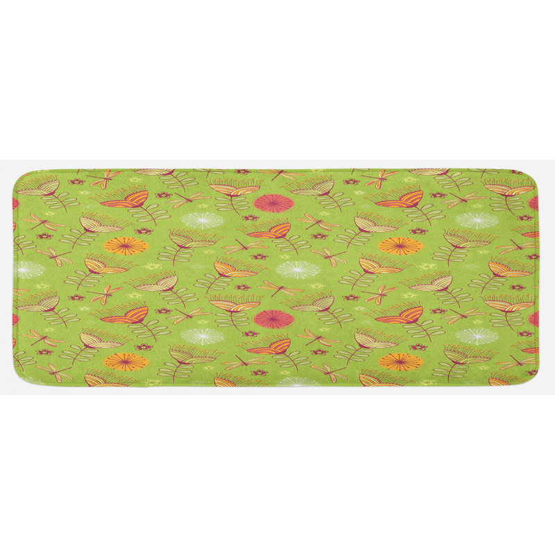 Tapis de cuisine libellule