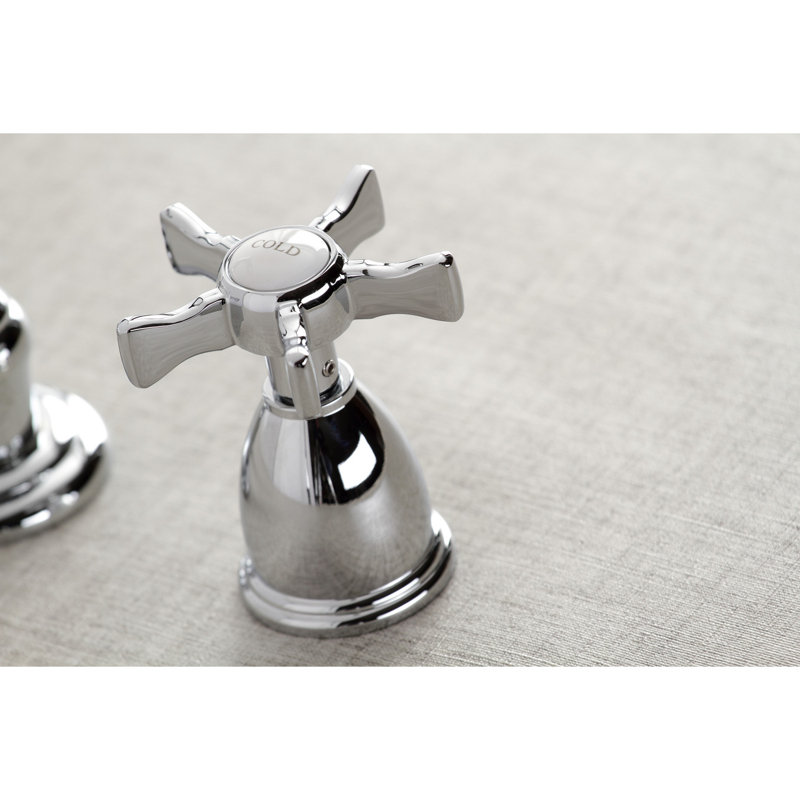 Kingston Brass Hamilton Two-Handle 3-Hole Wall Mount Bathroom Faucet, Polished Chrome