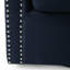 Fauteuil club pivotant bleu tendance - hauteur de bras de 25,60 po, conception élégante, housse 100% lin