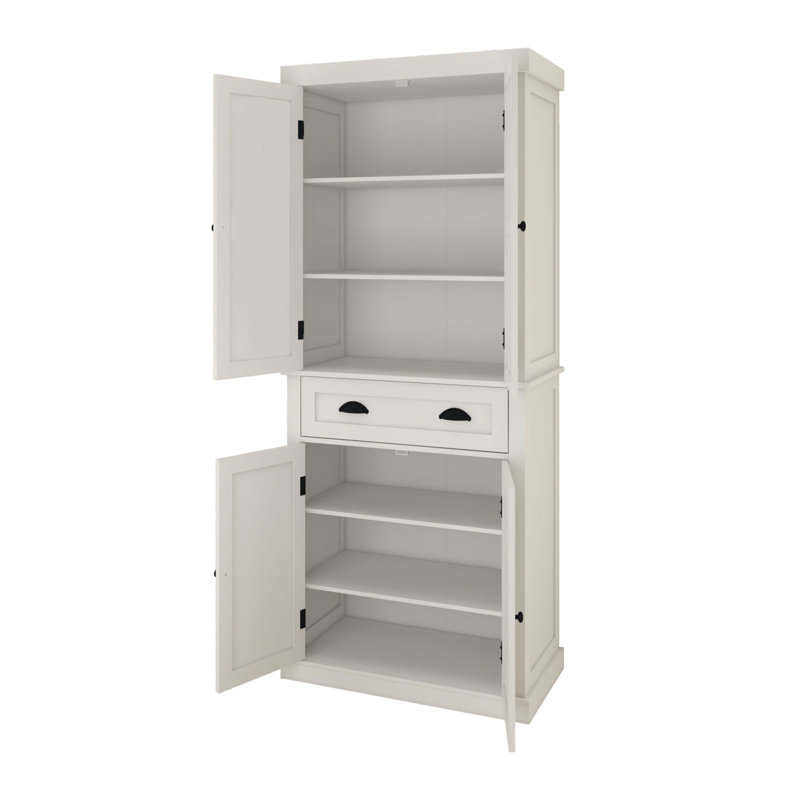 71" Kitchen Pantry Storage Cabinet, Cream