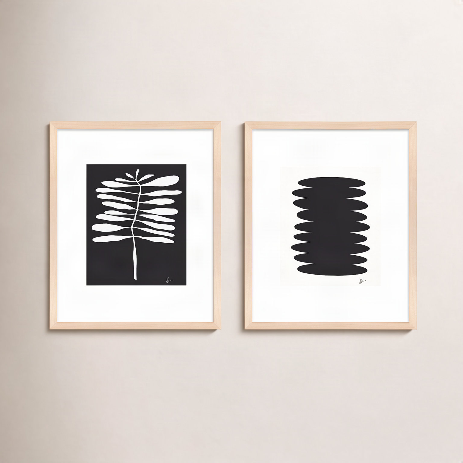Flora 5&6 by Lee Lessem, 50" H x 80" W x 1.25" D, Brown Framed
