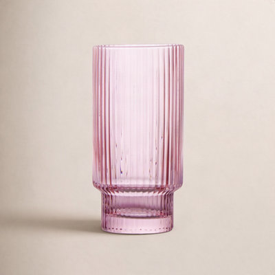 Hadley Ribbed Crystal Highball Glass