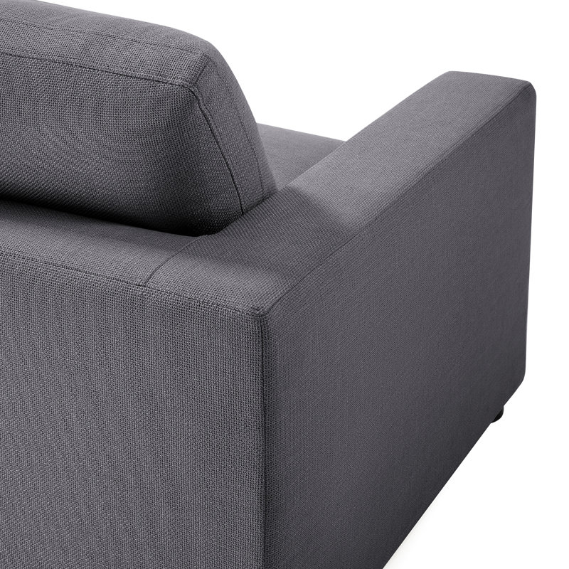 Vinessa Modular 6-Piece Sectional, Gray Polyester