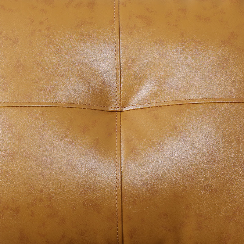 Canapé modulaire en L 97,5 po avec porte-gobelets intégrés, Ginger Faux Leather