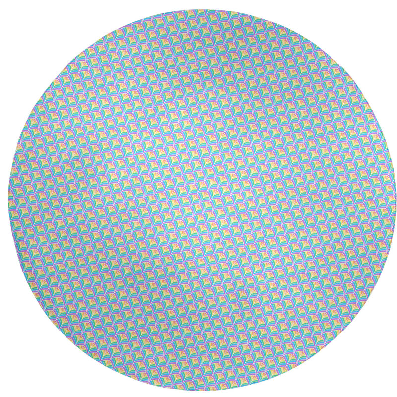 Tapis bleu clair/jaune balances, Rectangle 2 pi x 3 pi