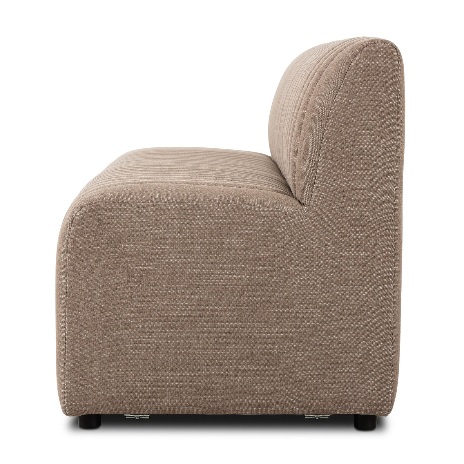 Brandt Bench, 31.5" H x 82" W x 28" D, Crypton Nomad Taupe Polyester Blend