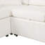 Divan-lit modulaire avec canapé-lit de rangement de 112,2 po avec repose-pieds avec rangement, trois coussins et dispositifs de charge pour le salon, crème