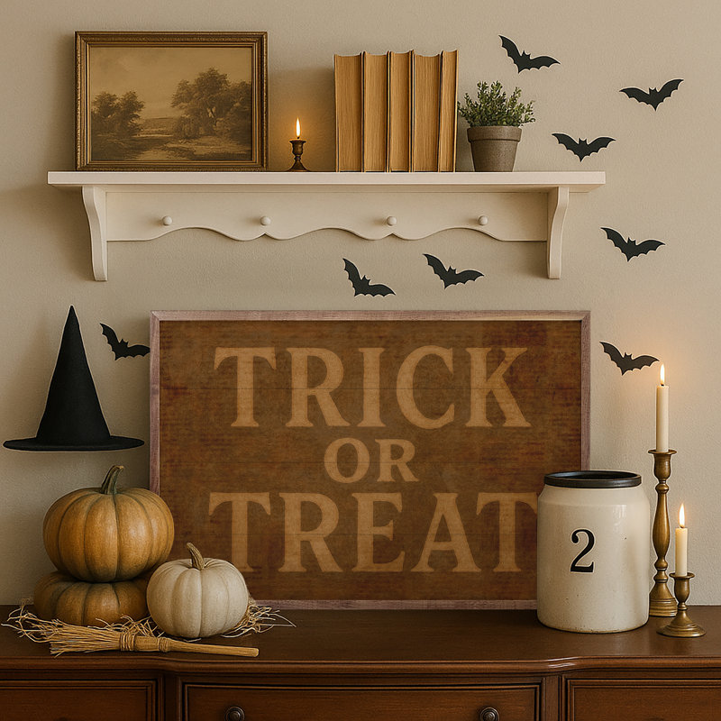 Trick Or Friate - orange, H 10 po x l 16 po