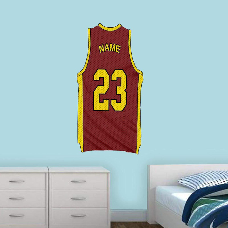 Adhésif décoratif Basketball Jersey, H 36 po x l 18,5 po, Marron