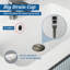 Drain escamotable en acier inoxydable pour salle de bain avec trop-plein (2 pièces)-112387339
