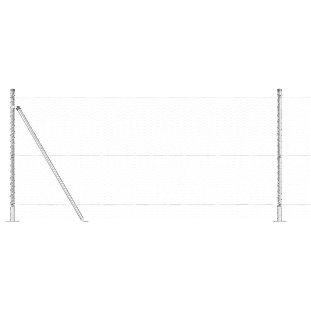 Vidaxl Fence With Posts PVC-Coated Steel