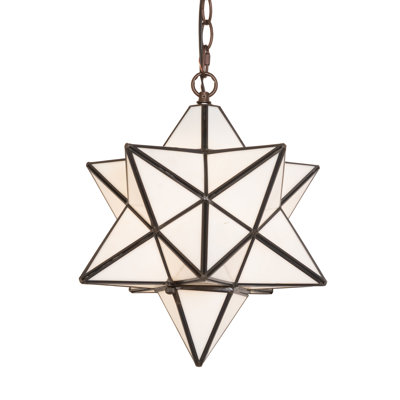 12" Wide Moravian Star Pendant