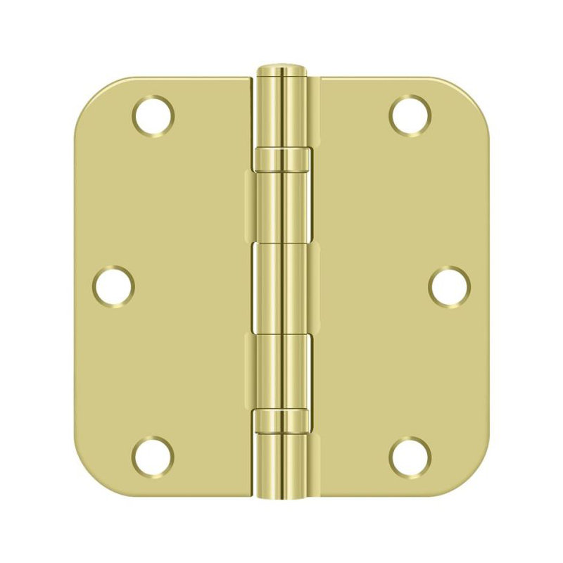 Steel Hinge, Polished Brass