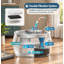 2.5L/84oz Stainless Steel Cat Fountain with a gooseneck spout, quiet operation, and automatic dispensing for indoor cats and other pets.