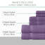 Ensemble de serviettes 6 pièces Willow - 100% coton peigné, qualité supérieure 630 g / m², mauve, ultra-doux et très absorbant-2017717097-2017717011