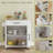 Kitchen Island with Storage, Rolling Kitchen Cart with AC Outlets and USB Ports, Microwave Stand with Towel and Spice Rack-129208241