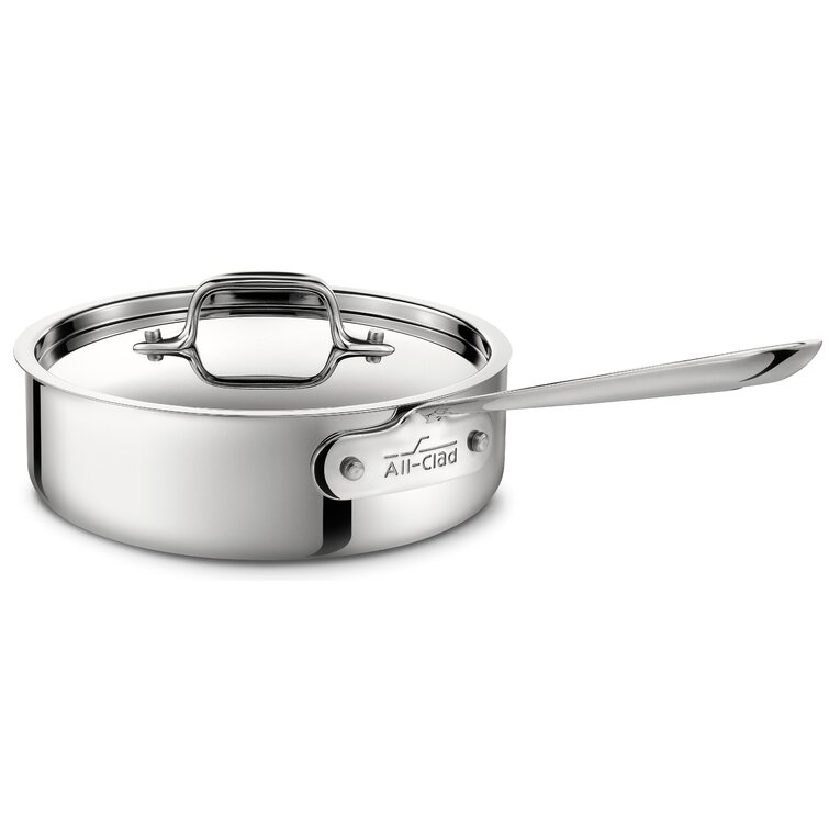 D3 Stainless 3-ply Stainless Steel Saute Pan, 4 quart