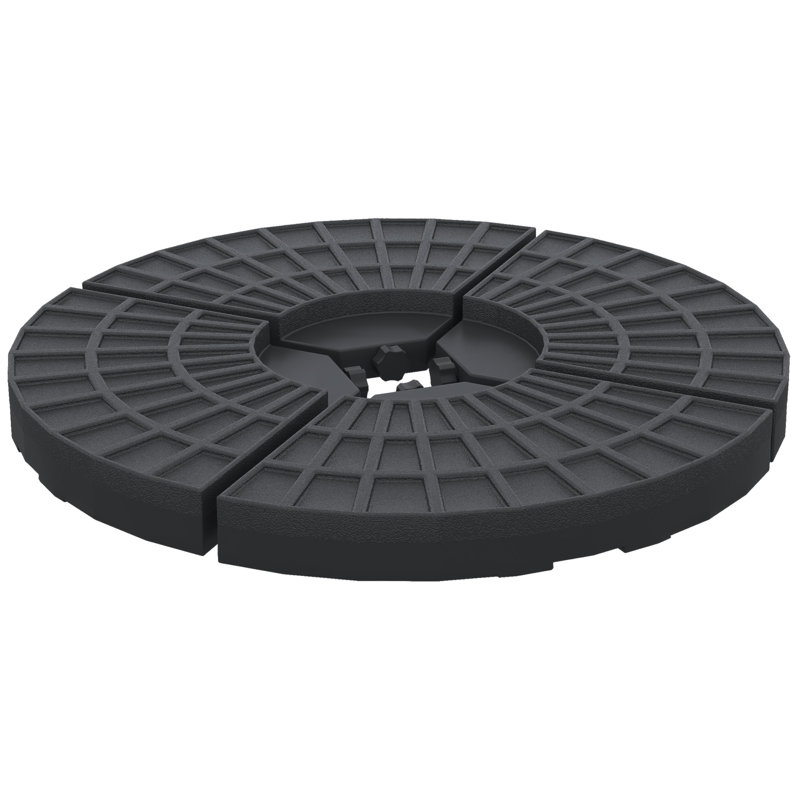 Base de parasol ronde 4 pièces Outsunny
