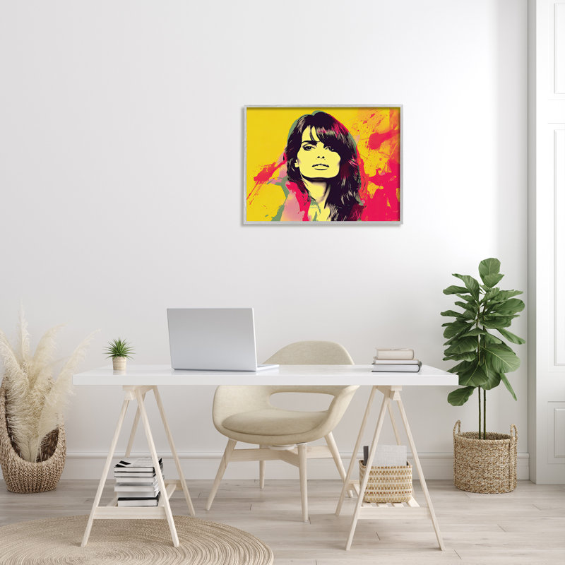 «Modern Penelope Cruz On Wood» par Birch & Ink Print, H 24 po x l 30 po x P 1,5 po, Estampe numérique Farmhouse