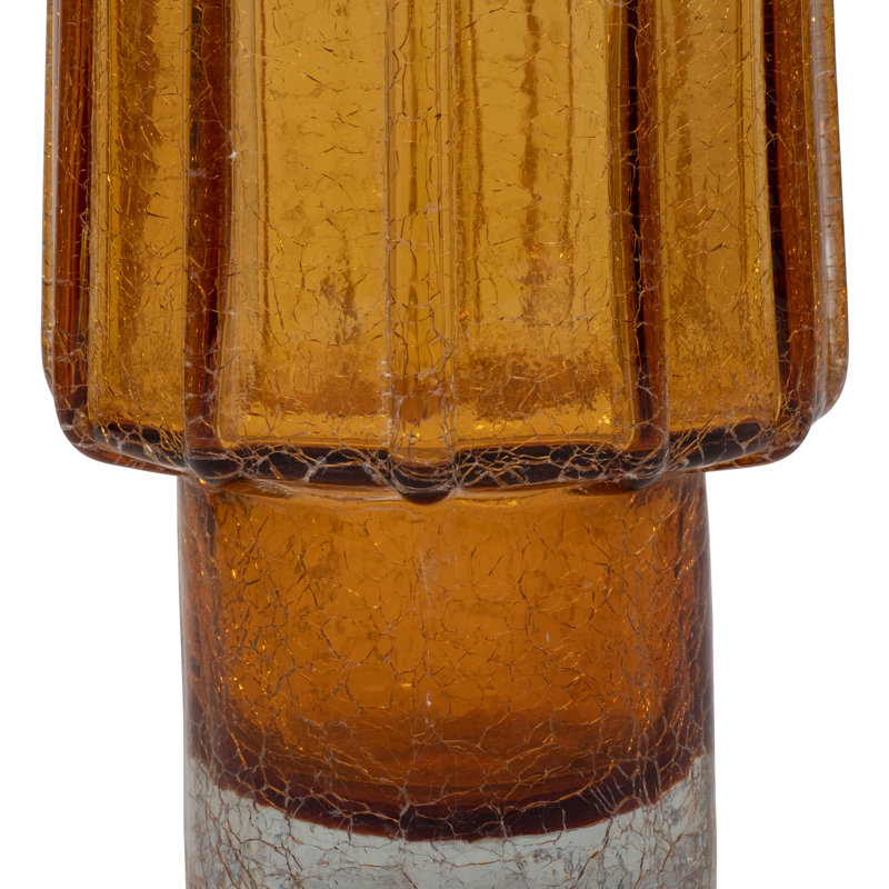 Vase en verre élégant fabriqué à la main, conception exquise pour les maisons modernes, H 20 po x l 5,5 po x P 5,5 po