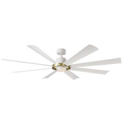 Aura 8 - Blade Indoor/Outdoor Smart Ceiling Fan with Adjustable CCT 2700K-3000K-4000K-5000K LED Light Kit and Remote Control Included, Works With Alexa and iOS or Android App