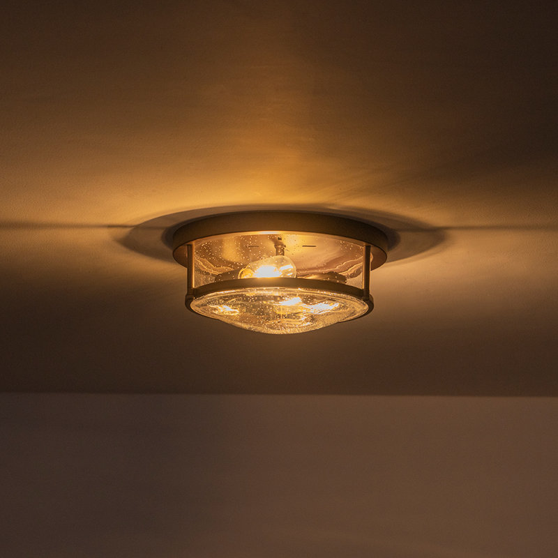 Plafonnier encastré 2 lumières Lampkins, Bronze frotté à l'huile