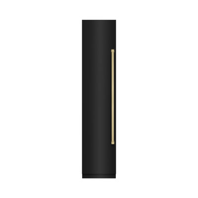 ZLINE Autograph Edition 18 in. 8.6 cu. ft. Left Hinge Column Freezer with Graphite Gray Interior and Champagne Bronze Accents