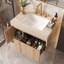 30'' Wall Mounted Single Sink Bathroom Vanity with Solid Surface Top-1434321544