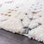 Tapis géométrique blanc cassé / bleu / rose Lola-1988723241