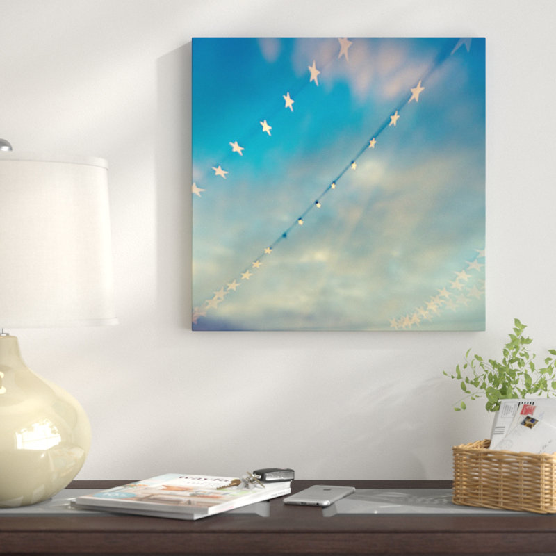 « bokeh étoiles ii », impression sur toile, H 12 po x l 12 po x P 0,75 po, Toile tendue, Pas de tapis