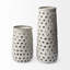 Vase de plancher en céramique 19 po gris-1862929318